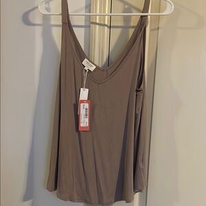 Women's Taupe Sleeveless Top